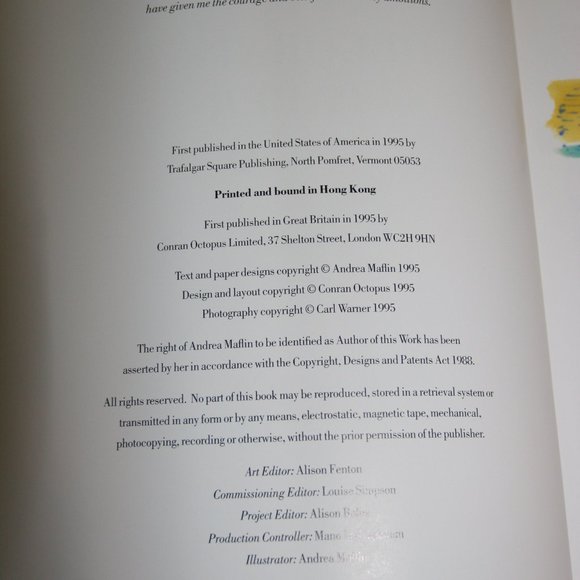 Softcover Unused "Decorative Paper" by Andrea Maflin - Picture 3 of 5